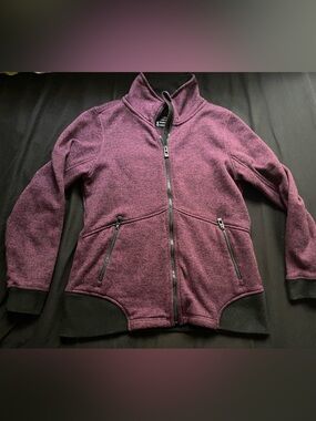 Calvin Klein Plum Zip-Front Bomber Jacket
